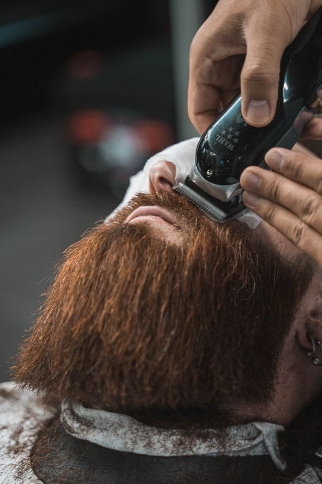 Hot towel shave grooming